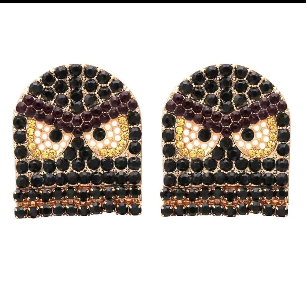 GORGEOUS Halloween Spooky Angry Owl Earrings